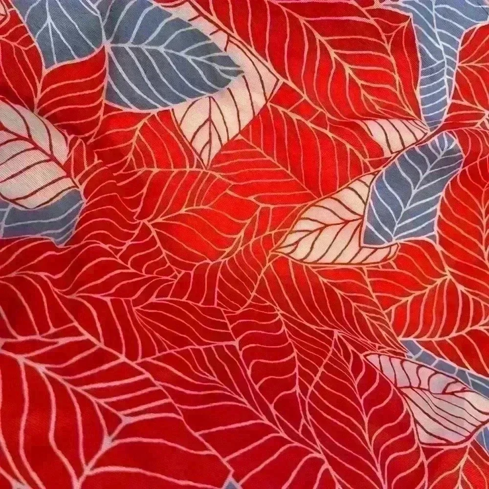 UNTUCKit Wilma Coral Orange Tropical Print Wrap Midi Skirt Size XL beach